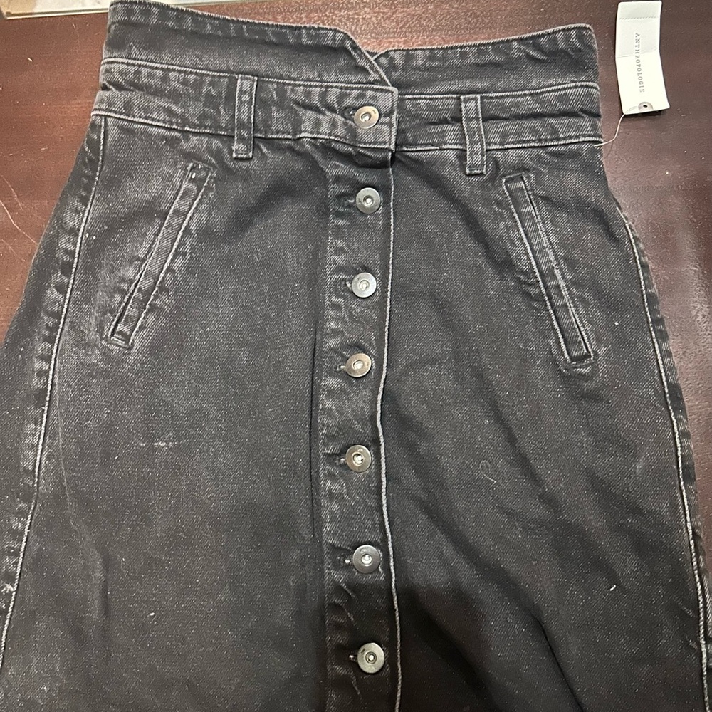 Anthropologie Black Asymmetrical Skirt